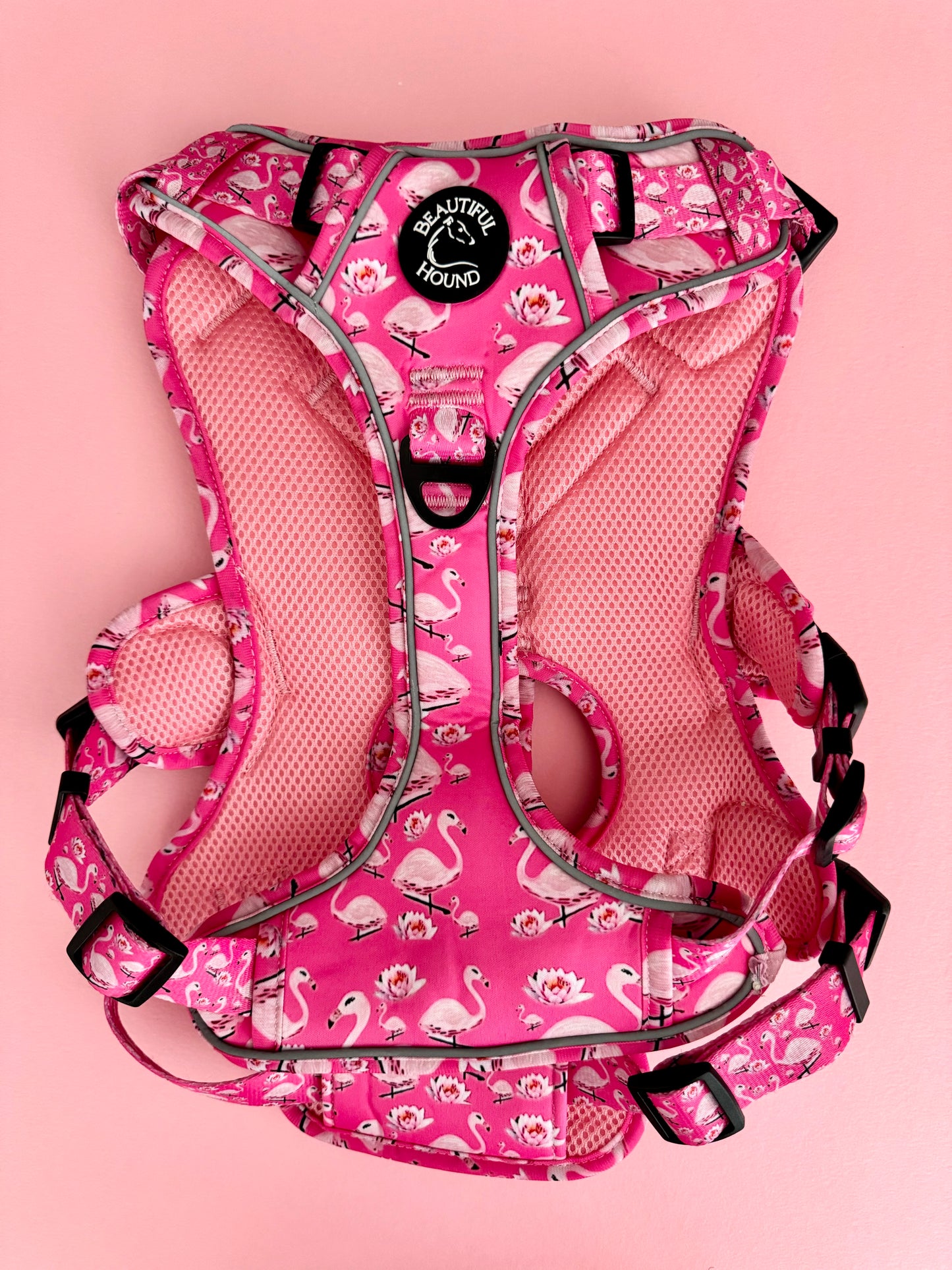 ‘Fancy Flamingo’ 3 point escape proof safety harness