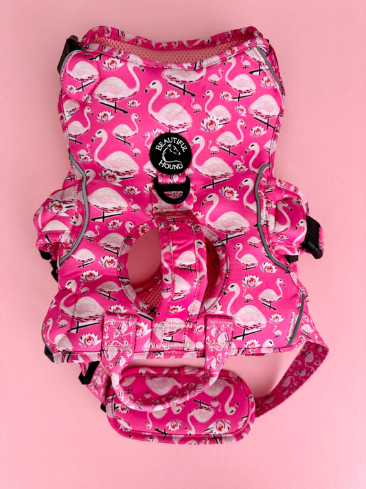 ‘Fancy Flamingo’ 3 point escape proof safety harness